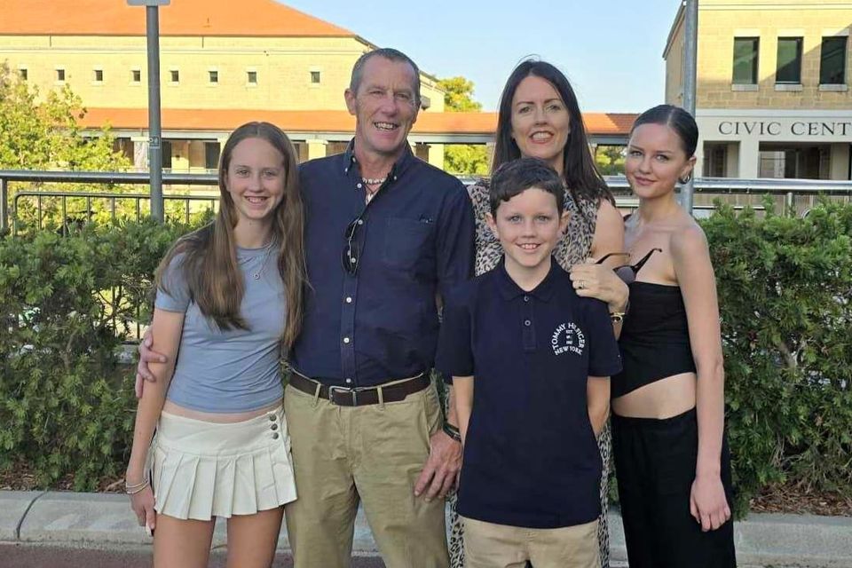 Donegal native Eimear Beattie, husband Anthony and teenage children Bronagh, Keela and Tiernan